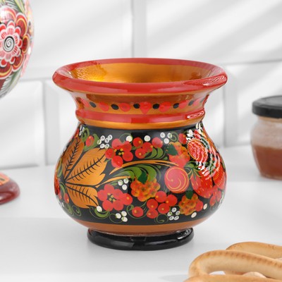 Деревянная ваза сухоцветов, 12×12 см, 600 мл, хохлома