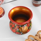 Деревянная ваза сухоцветов, 12×12 см, 600 мл, хохлома - Фото 3