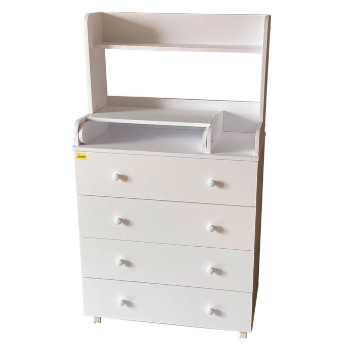 Комод детский с пеленальной доской Luciano Riko шариковые направляющие белый 10850₽