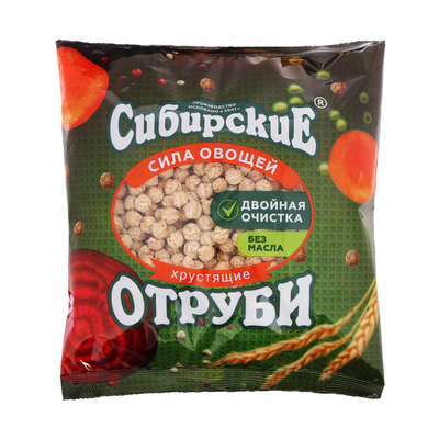 Сибирские отруби Сила овощей, хрустящие, 100 г