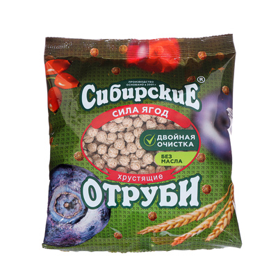 Сибирские отруби «Сила ягод», хрустящие, 100 г