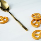 Ложка чайная Magistro Kolos, длина 14 см, нержавеющая сталь, золотистая - Фото 4