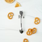 Ложка чайная Magistro «Котик», длина 11.5 см, нержавеющая сталь, серебристая - Фото 7