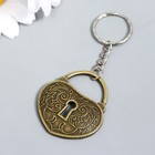 Брелок для ключей на кольце «Сердце-замочек», металл, 4.2×3.5 см, МИКС 5512711
