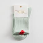 Носки женские MINAKU «Сердечки», цвет мятный, размер 36-39 (23-25 см) - Фото 3