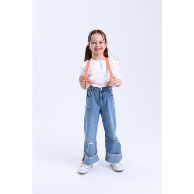 Подтяжки детские, ширина 2,5 см, цвет персиковый