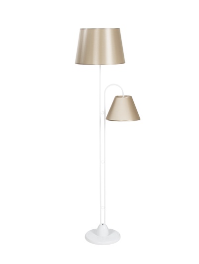 Торшер напольный BayerLux «1063/2», 2×15 Вт, Е27, белый-шампань