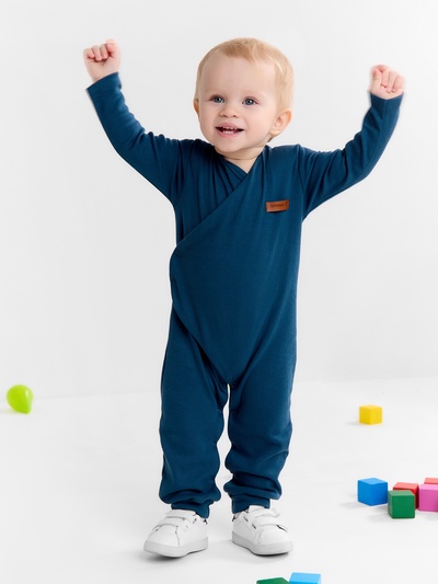 Комбинезон детский «Крошка Я» BASIC LINE, рост 80-86 см, синий