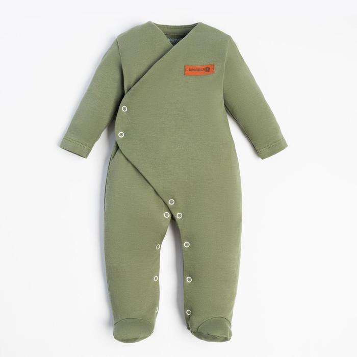 Комбинезон детский «Крошка Я» BASIC LINE, рост 62-68 см, зелёный - Фото 1