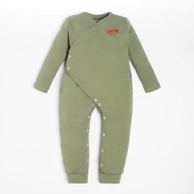 Комбинезон детский «Крошка Я» BASIC LINE, рост 86-92 см, зелёный