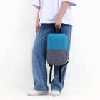 Рюкзак, отдел на молнии, наружный карман, цвет голубой/серый - Фото 7
