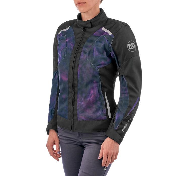 Куртка женская MOTEQ Destiny, текстиль, размер L, чёрная, фиолетовая - Фото 1