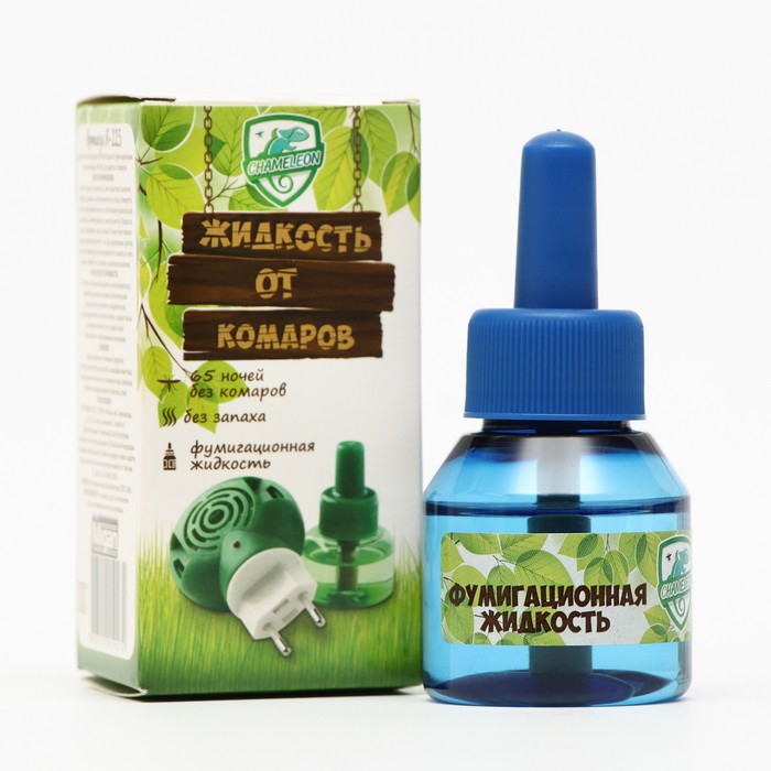 Дополнительный флакон-жидкость от комаров на 65 ночей «Chameleon», без запаха, 45 мл - Фото 1