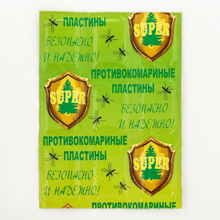 Пластины от комаров, Super, синие 9 шт. - Фото 1
