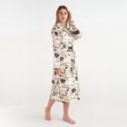 Халат женский удлинённый Этель «Девичник», размер 50-52, вафля 200 г/м², хлопок - Фото 2