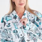 Халат женский удлинённый Этель «Mint mood», размер 50-52, вафля 200 г/м², хлопок - Фото 3