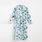 Халат женский удлинённый Этель «Mint mood», размер 50-52, вафля 200 г/м², хлопок - Фото 5