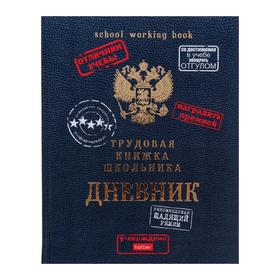 Дневник универсальный для 1-11 классов "Трудовая книжка школьника", твёрдая обложка, матовая ламинация, 3D фольга, 40 листов