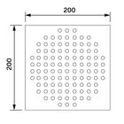 Лейка стационарная ZEIN Z020, квадратная, 20×20 см, 1 режим, полированная нерж. сталь - Фото 4