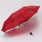 Зонт механический «Однотонный», 3 сложения, 8 спиц, R = 48 см, цвет МИКС - Фото 6