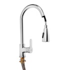 Смеситель для кухни ZEIN Z1300, однорычажный, выдвижной излив, латунь, цвет хром - Фото 5