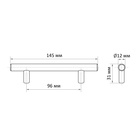 Ручка-рейлинг ТУНДРА HARLOW, пластик, d=12 мм, м/о 96 мм, цвет матовый хром - Фото 3