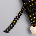 Тесьма декоративная "Ажурная чёрная с золотой полосой" намотка 10 м ширина 0,8 см - Фото 3