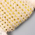 Тесьма декоративная "Ажурная белая с золотой полосой" намотка 10 м ширина 0,8 см - Фото 2