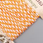 Тесьма декоративная шнур "Бело-оранжевый круглый" намотка 5 м ширина 0,3 см - Фото 2