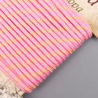 Тесьма декоративная шнур "Розово-жёлтый круглый" намотка 5 м ширина 0,3 см - Фото 2