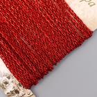 Тесьма декоративная шнур "Звенья цепи" намотка 3 м ширина 0,7 см красная - Фото 2