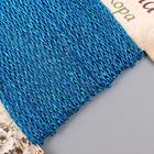 Тесьма декоративная шнур "Звенья цепи" намотка 3 м ширина 0,7 см ярко-голубая - Фото 2