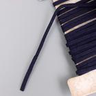 Тесьма декоративная шнур "Замша чёрная" намотка 3 м ширина 0,2 см - Фото 3