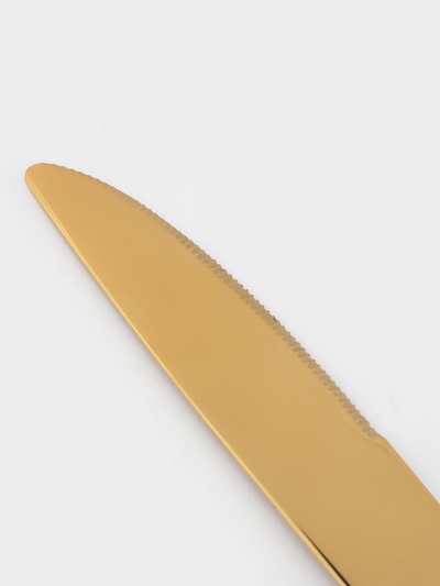 Нож столовый из нержавеющей стали Magistro Kolos, длина 22 см, цвет золотой