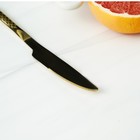 Нож столовый из нержавеющей стали Magistro Kolos, длина 22 см, цвет золотой - фото 4618103