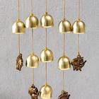 Музыка ветра металл, полистоун "Семь слонов на бивне" 9 колокольчиков 44х21 см - фото 23011256