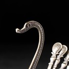 Набор ложек на подставке Magistro «Чернёный лебедь», 6 шт, цвет бронзовый - фото 24548198