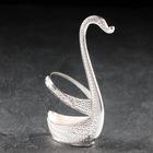 Набор ложек на подставке Magistro «Серебряный лебедь», 6 шт, цвет серебряный - фото 24367690