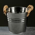 Кашпо "Ведерко Элла" высокое 13х9,5х12см - Фото 1