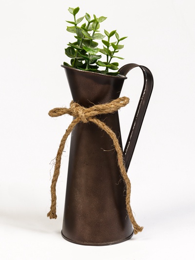 Декоративное кашпо для цветов «Кувшин Ноель», 8×20 см, металл, МИКС