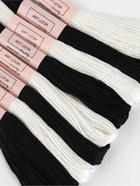 Нитки мулине, 8±1 м, 8 шт., белые, чёрные - Фото 2