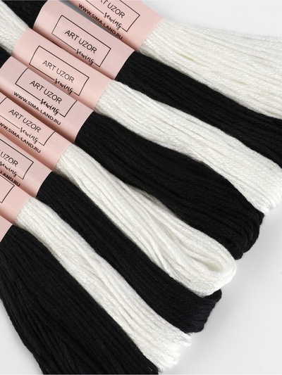 Набор ниток мулине «Зебра», 8 ± 1 м, 8 шт