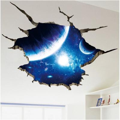 Интерьерная наклейка 3Д TAKE IT EASY «Космос в стене», 90×60 см