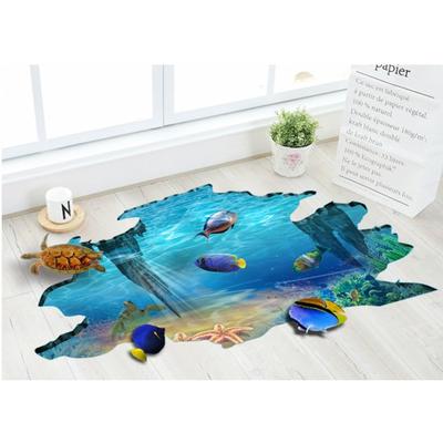 Интерьерная наклейка 3Д TAKE IT EASY «Море и жители», на стену, 90×60 см, влагостойкая, ПВХ