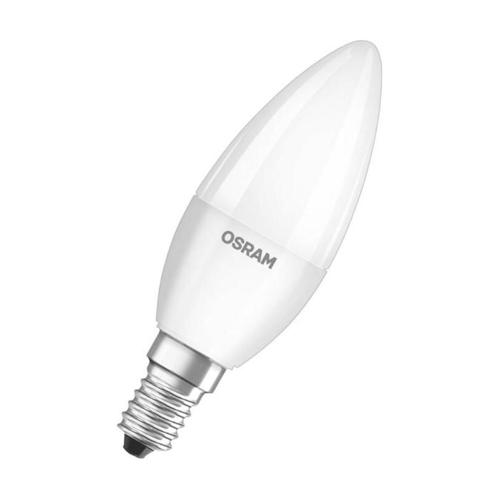 Лампа светодиодная OSRAM LED STAR CLASSIC В, 5 Вт, Е14, 2700 К, 470 Лм, свеча - Фото 1