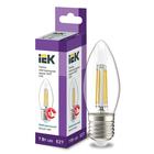 Лампа светодиодная IEK LLF, Е27, 7 Вт, 4000 К, 840 Лм, филаментная, свеча - фото 4084989