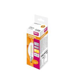 

Лампа светодиодная OSRAM LED STAR CLASSIC B, Е14, 4 Вт, 2700 К, 470 Лм, филаментная, свеча