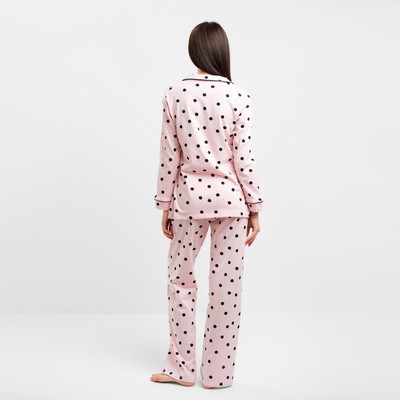 Пижама женская (рубашка, брюки) KAFTAN Cute, размер 48-50, розовая