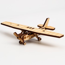 Деревянный конструктор. Cборная модель «Спортивный самолёт» 18 деталей