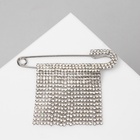 Булавка «Торжество» дождик, 7 см, цвет белый в серебре - фото 61536646